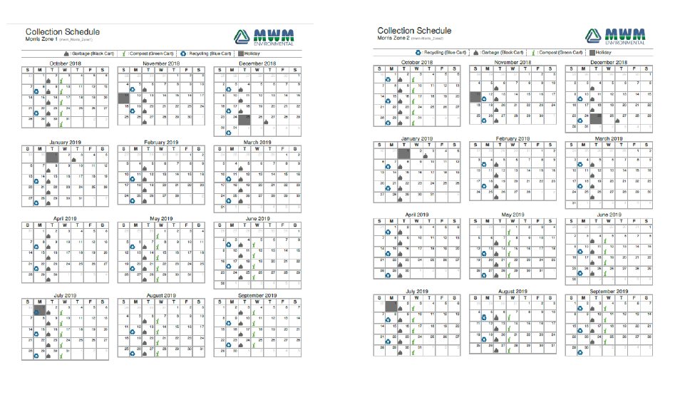 Trash Collection Schedule 2019